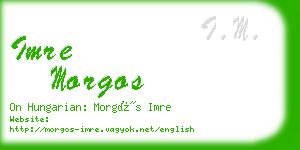 imre morgos business card